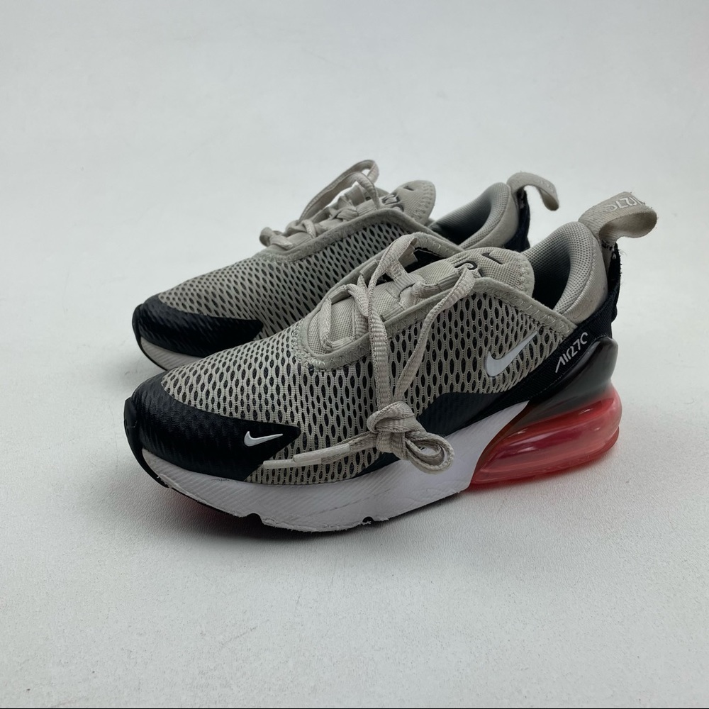 Nike Air Max 270 (PS) Light Bone/White-Blk Little Kids Running Shoes AO2372-002